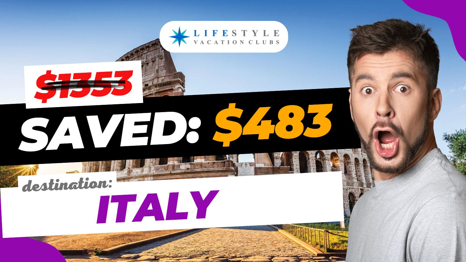 Italy - $483 OFF